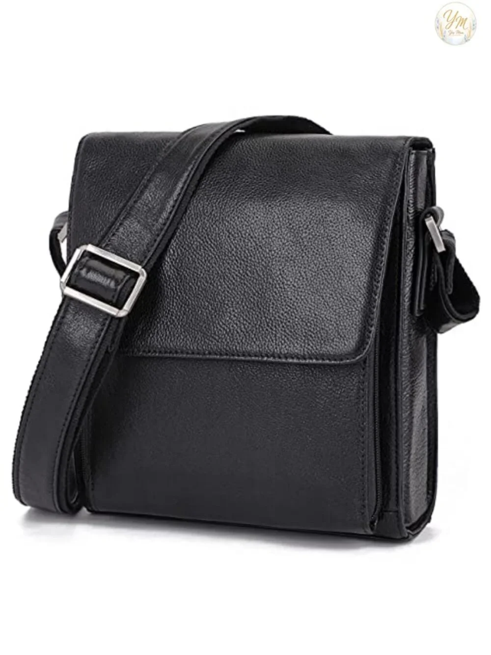 Genuine Leather Messenger Bag for Men Work Travel Crossbody Laptop Tablet Bag